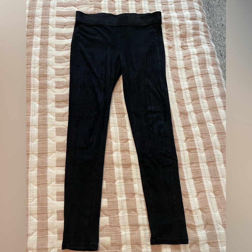 Bar III size medium black suede leggings.